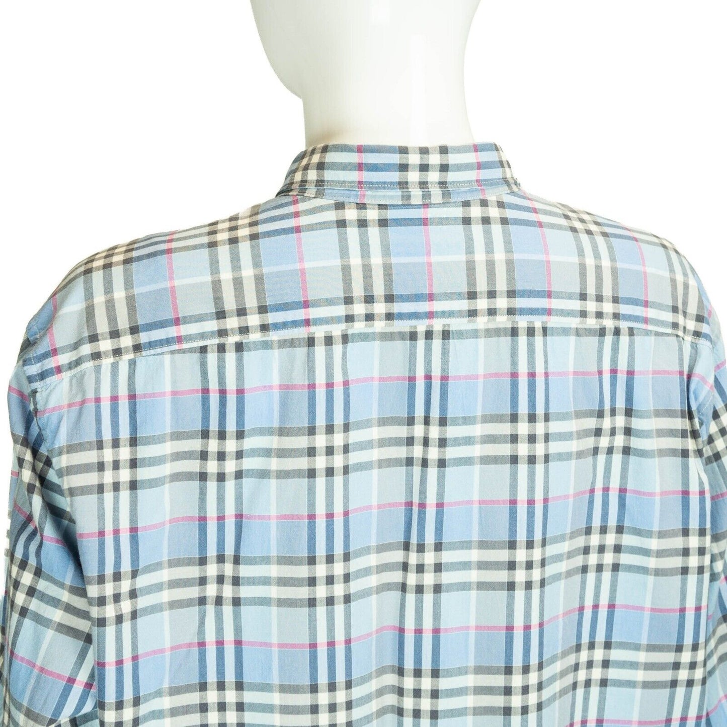 BURBERRY BRIT Check Blue Monogram Shirt VIntage 00s