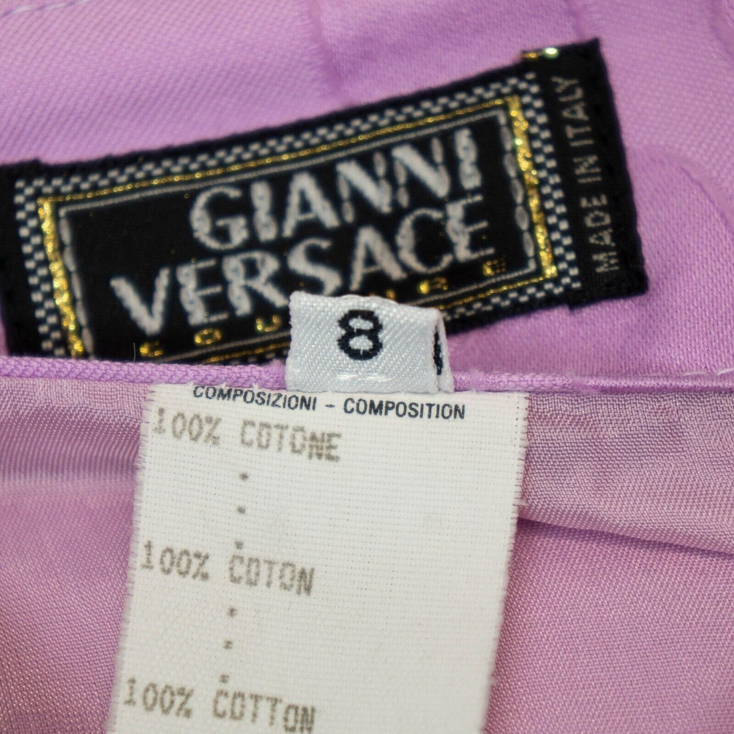 GIANNI VERSACE Purple Skirt Vintage 80s 90s