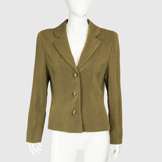 VALENTINO Green Blazer Vintage 80s 90s