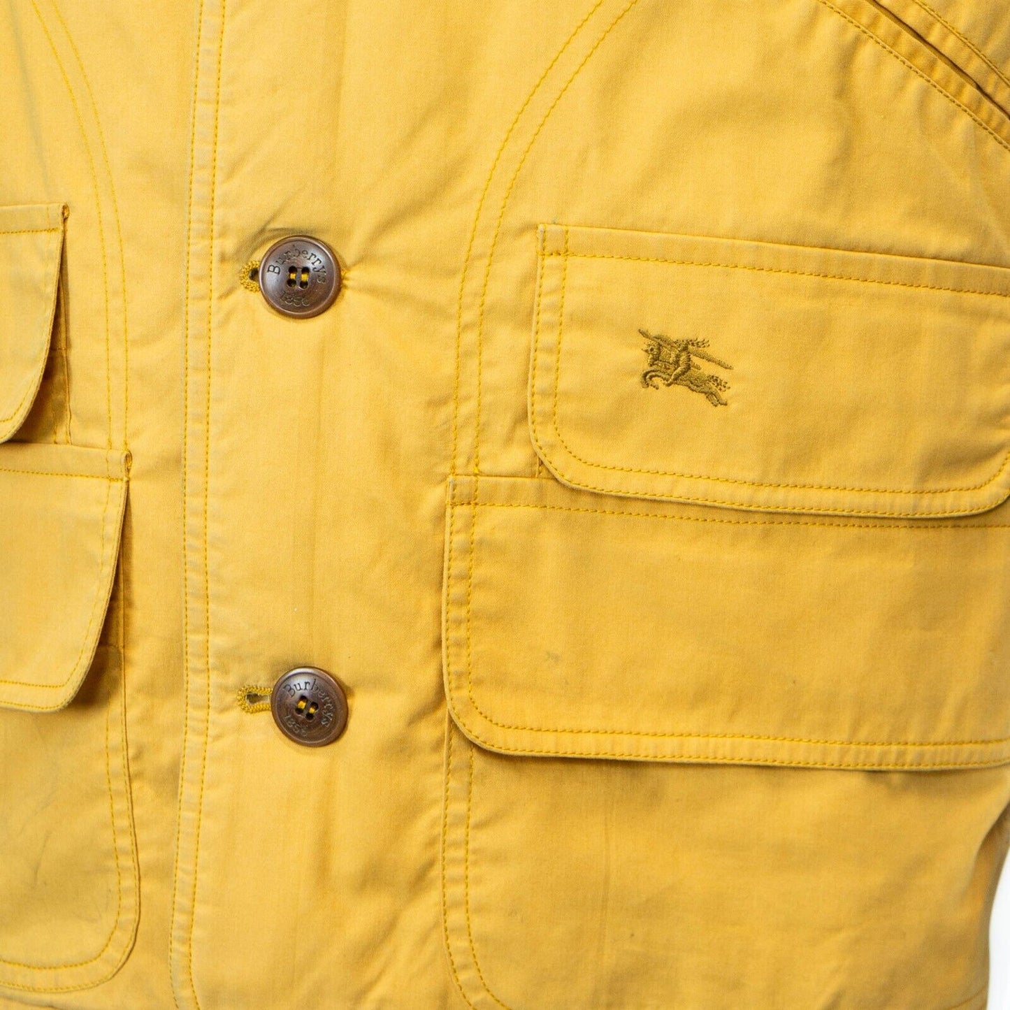 BURBERRY Men Yellow Vest Vintage 90s