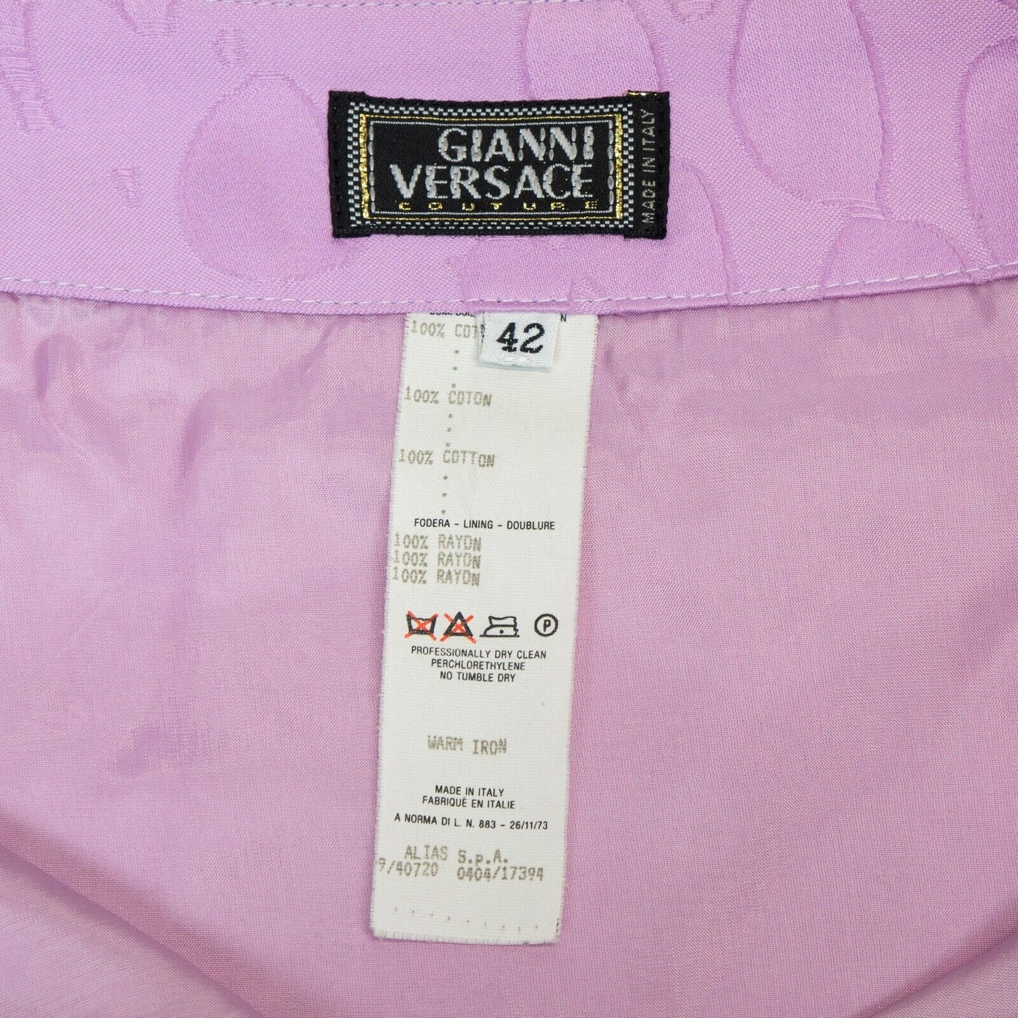 GIANNI VERSACE Purple Skirt Vintage 80s 90s