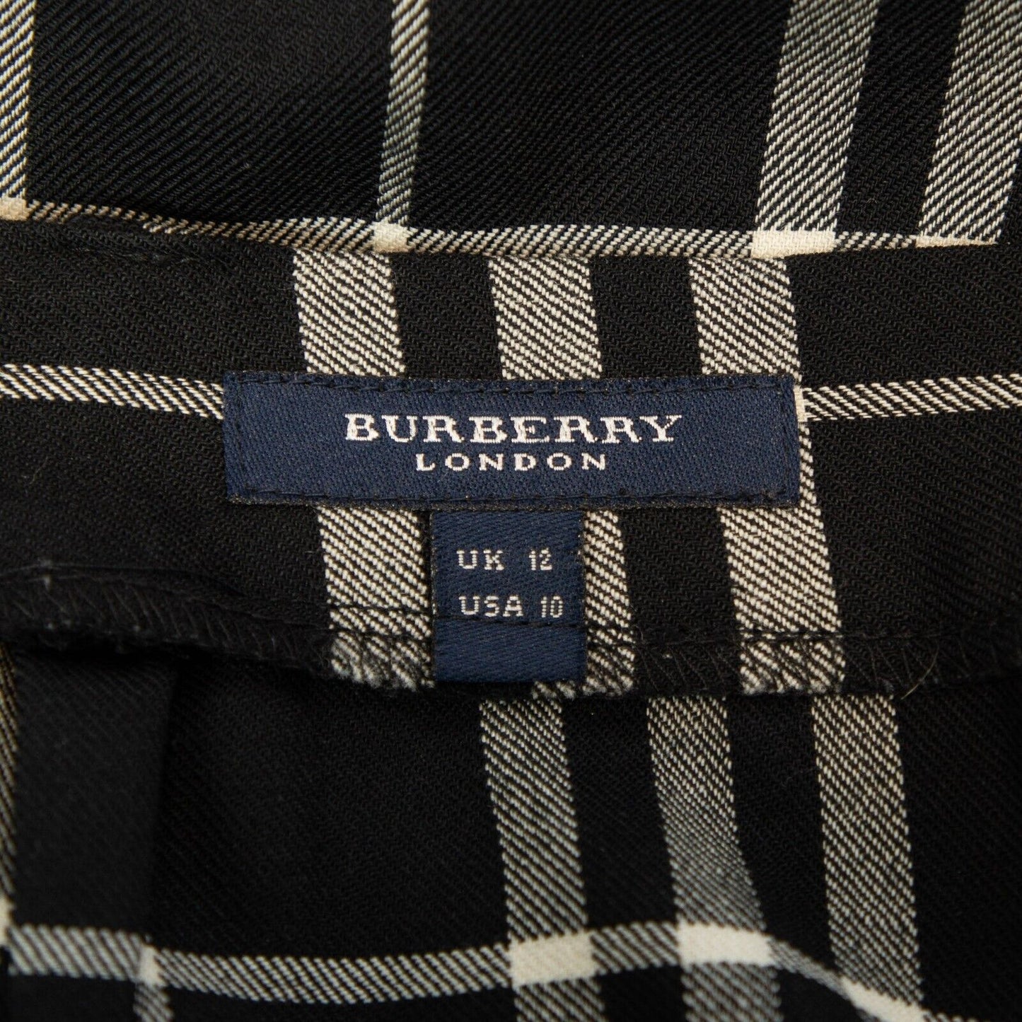 BURBERRY Check Monogram Pants Black Women Vintage 00s