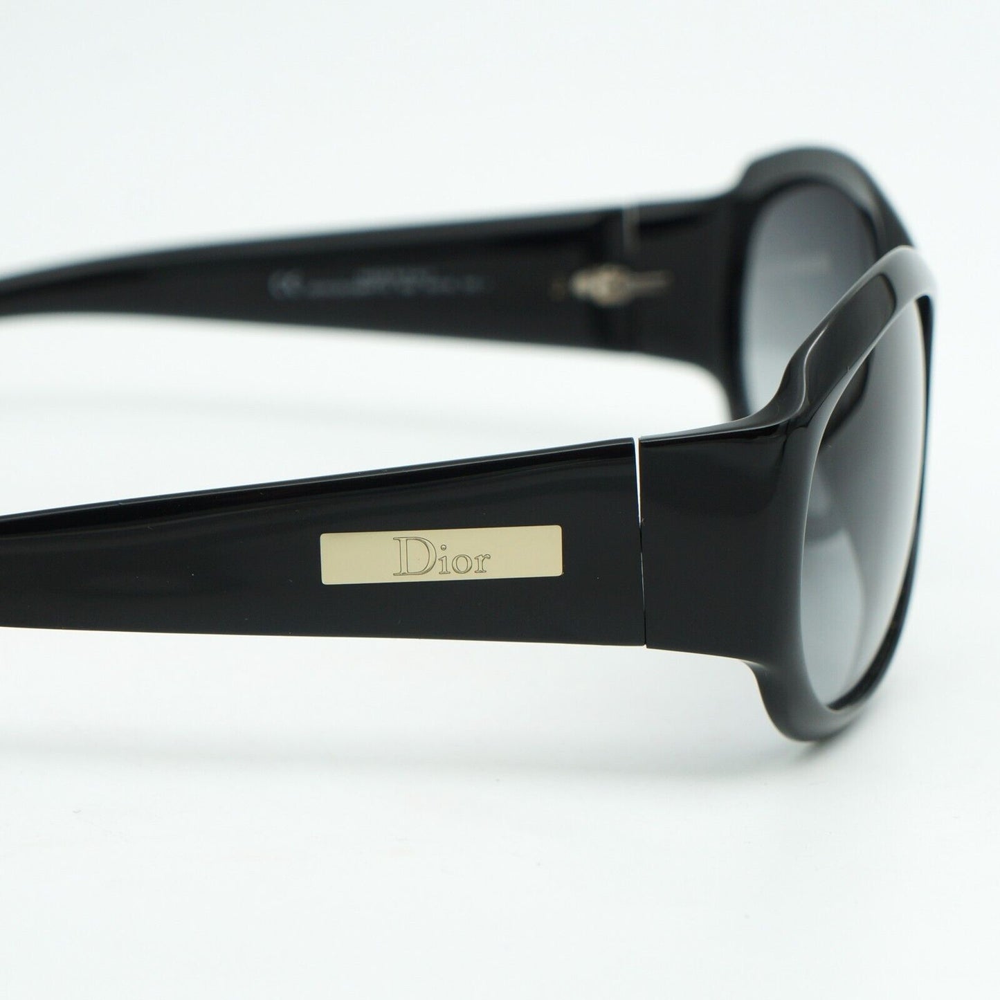 Christian DIOR CELEBRITIES 2 Oval Black Sunglasses Vintage 90s 00s