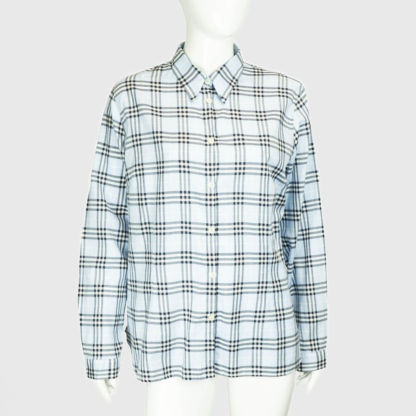 BURBERRY Check Blue Monogram Shirt VIntage 00s