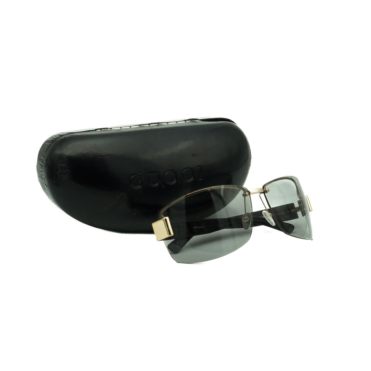 GUCCI GG 1800 Rimless Black Sunglasses Vintage 90s 00s