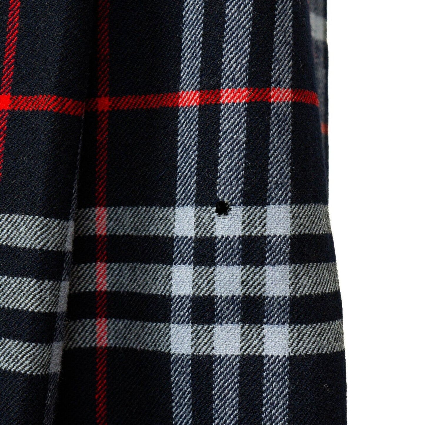 BURBERRY Check Black Wool Long Skirt Vintage 90s