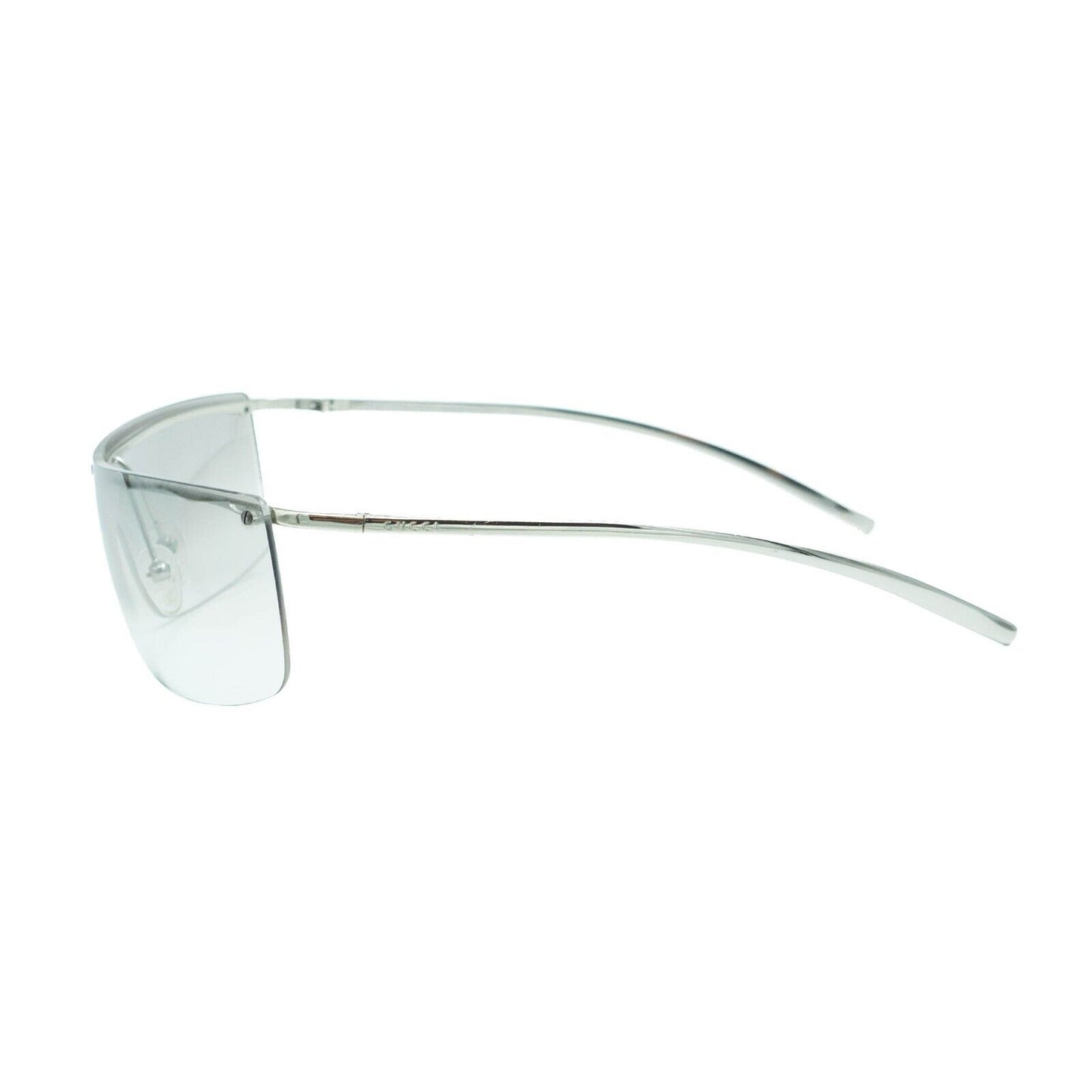 GUCCI GG 2681 White Silver Shield Rimless Sunglasses Vintage 90s 00s