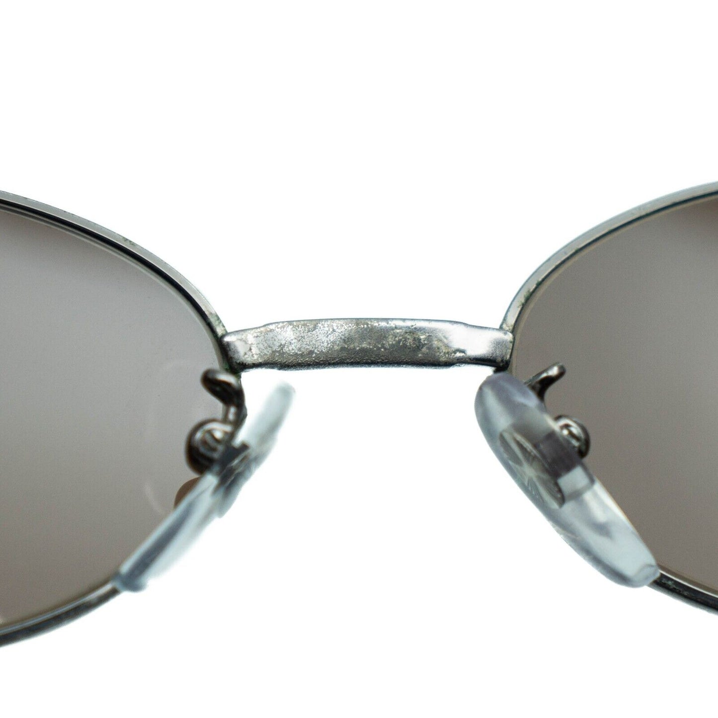 FENDI SL 7158 Logo Oval Siver Sunglasses Vintage 90s