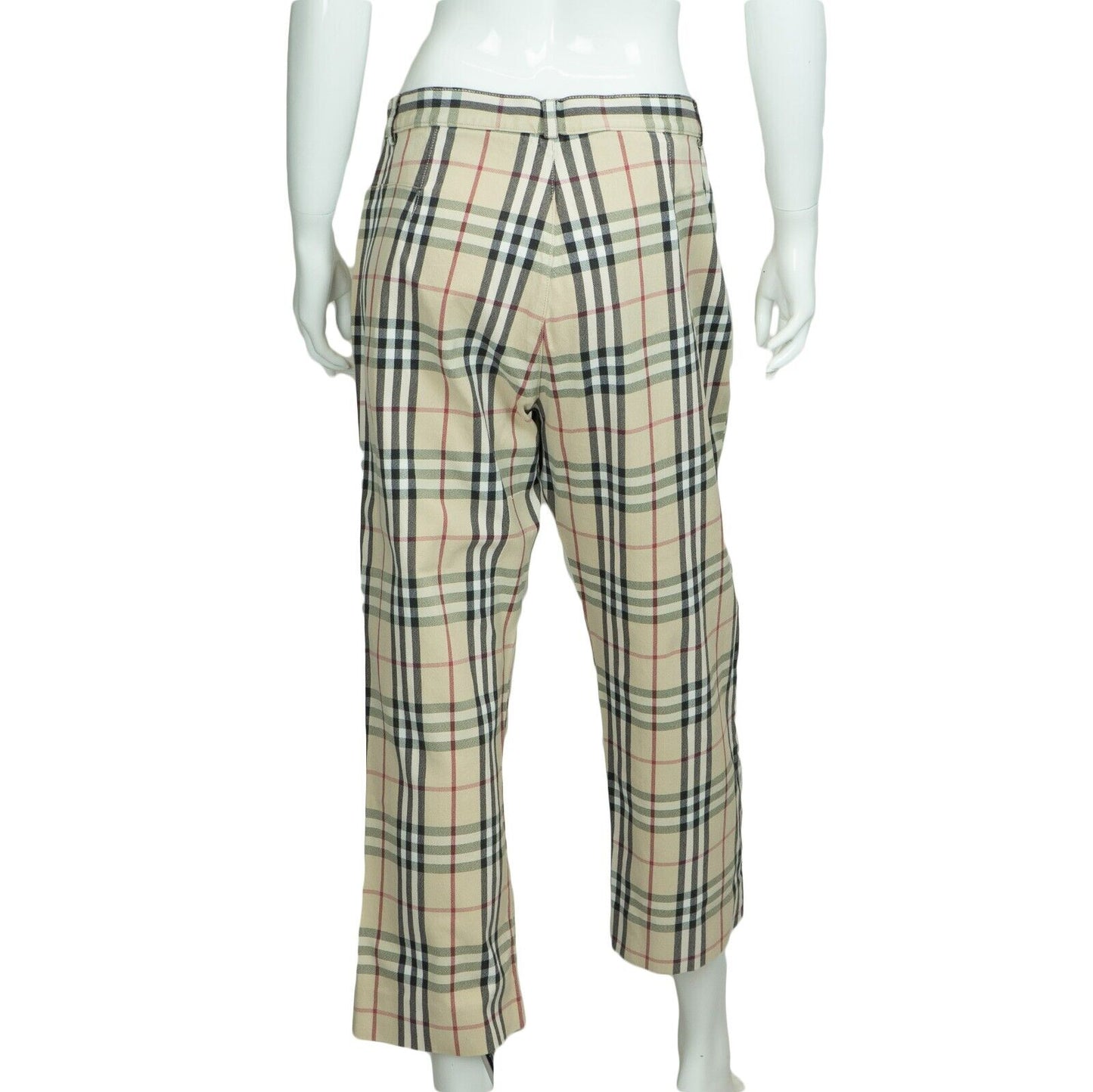 BURBERRY Check Monogram Pants Women Vintage 00s