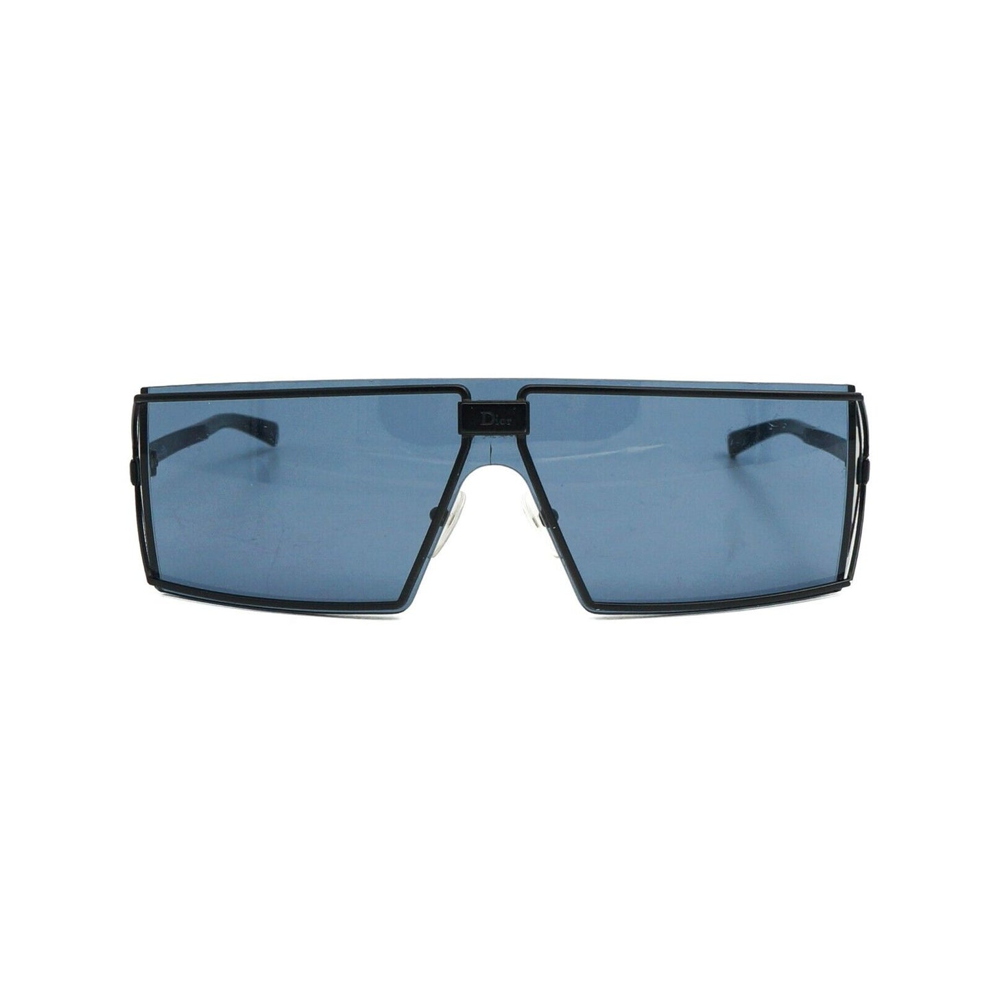 Christian DIOR TROIKA Black Blue Shield Sunglasses Vintage 90s 00s