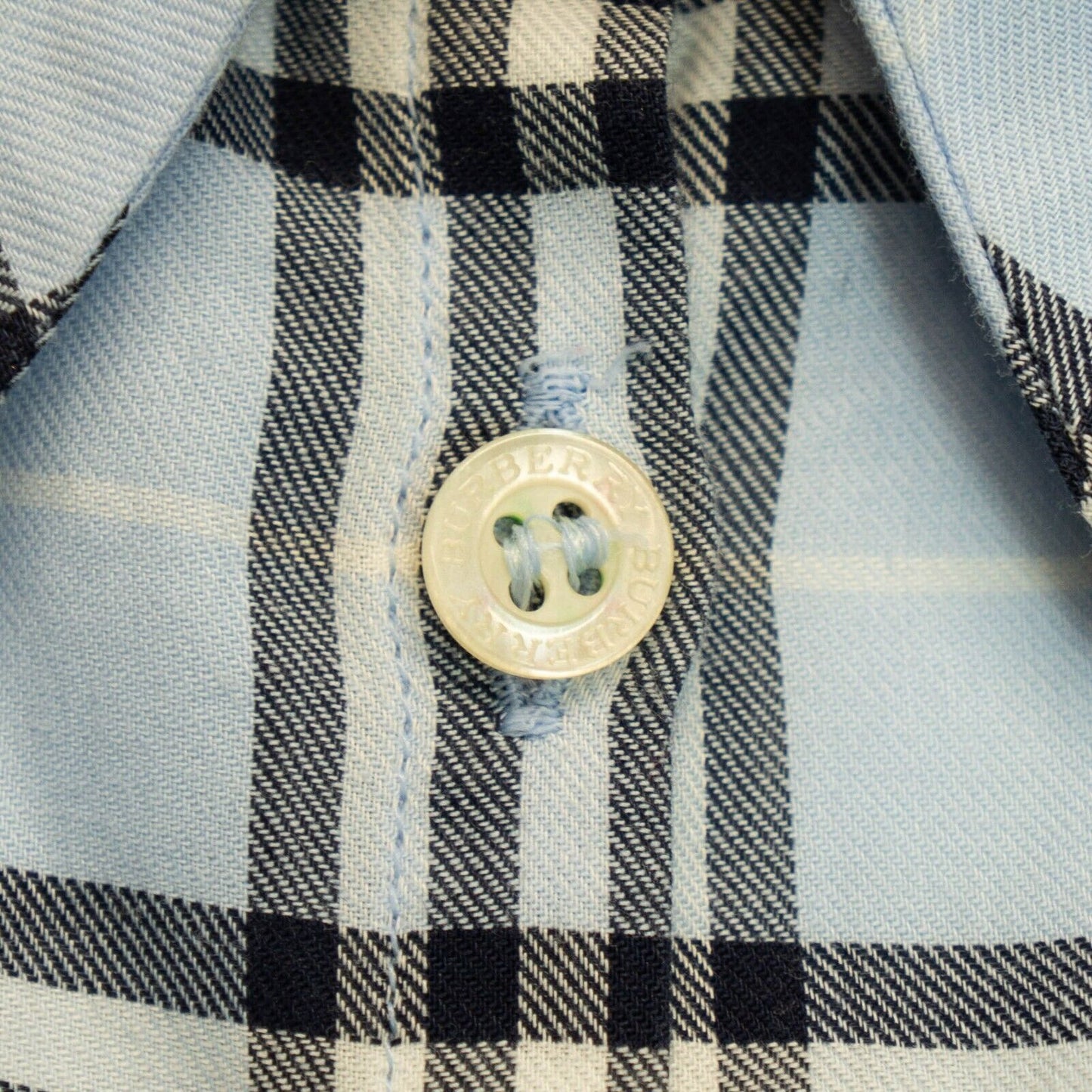 BURBERRY Check Blue Monogram Shirt VIntage 00s