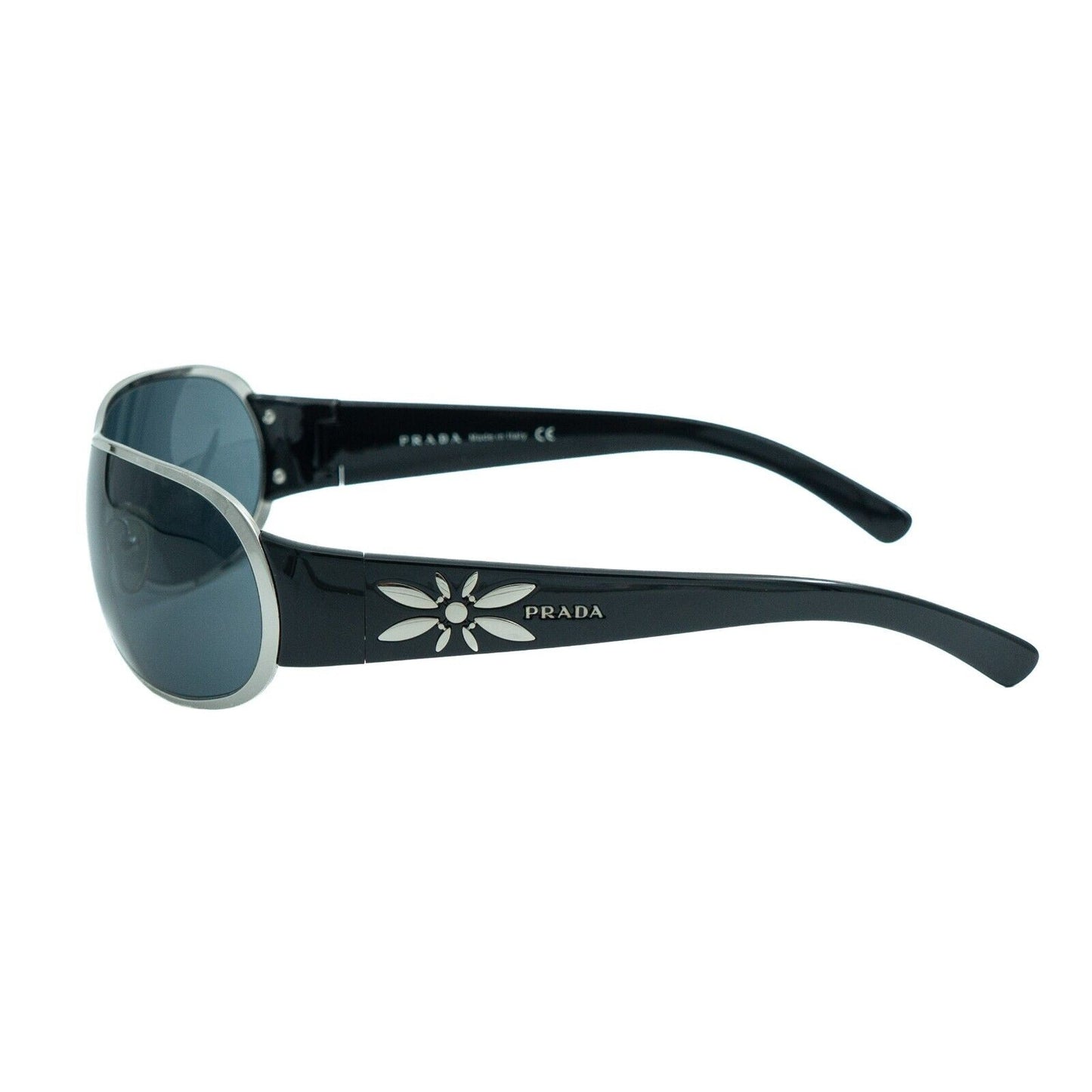 PRADA SPR 56G Flower Logo Black Sunglasses Vintage 00s