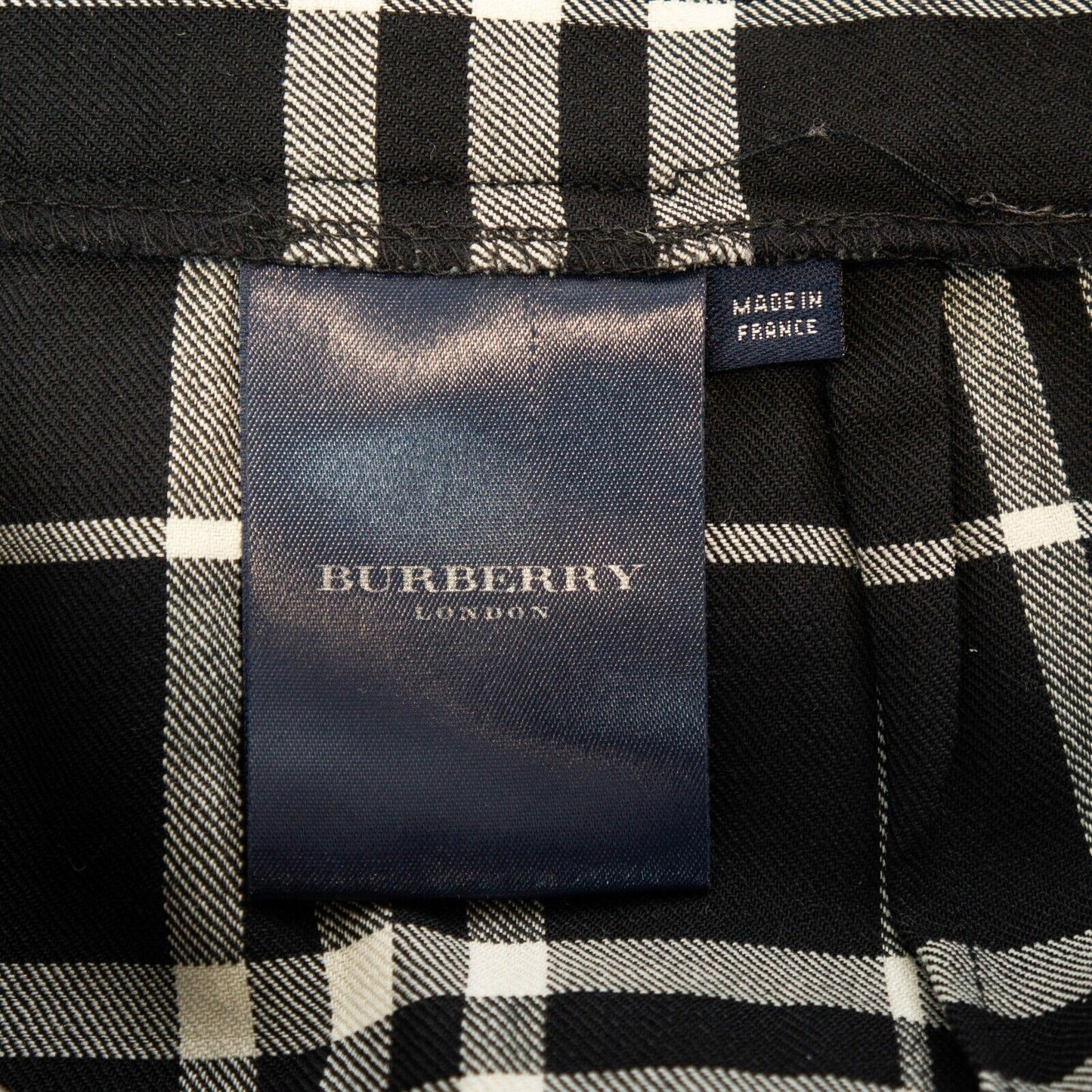 BURBERRY Check Monogram Pants Black Women Vintage 00s