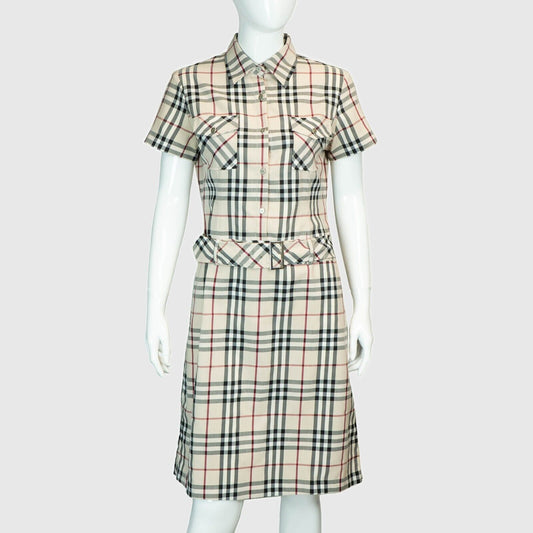 BURBERRY Check Monogram Dress Vintage 00s