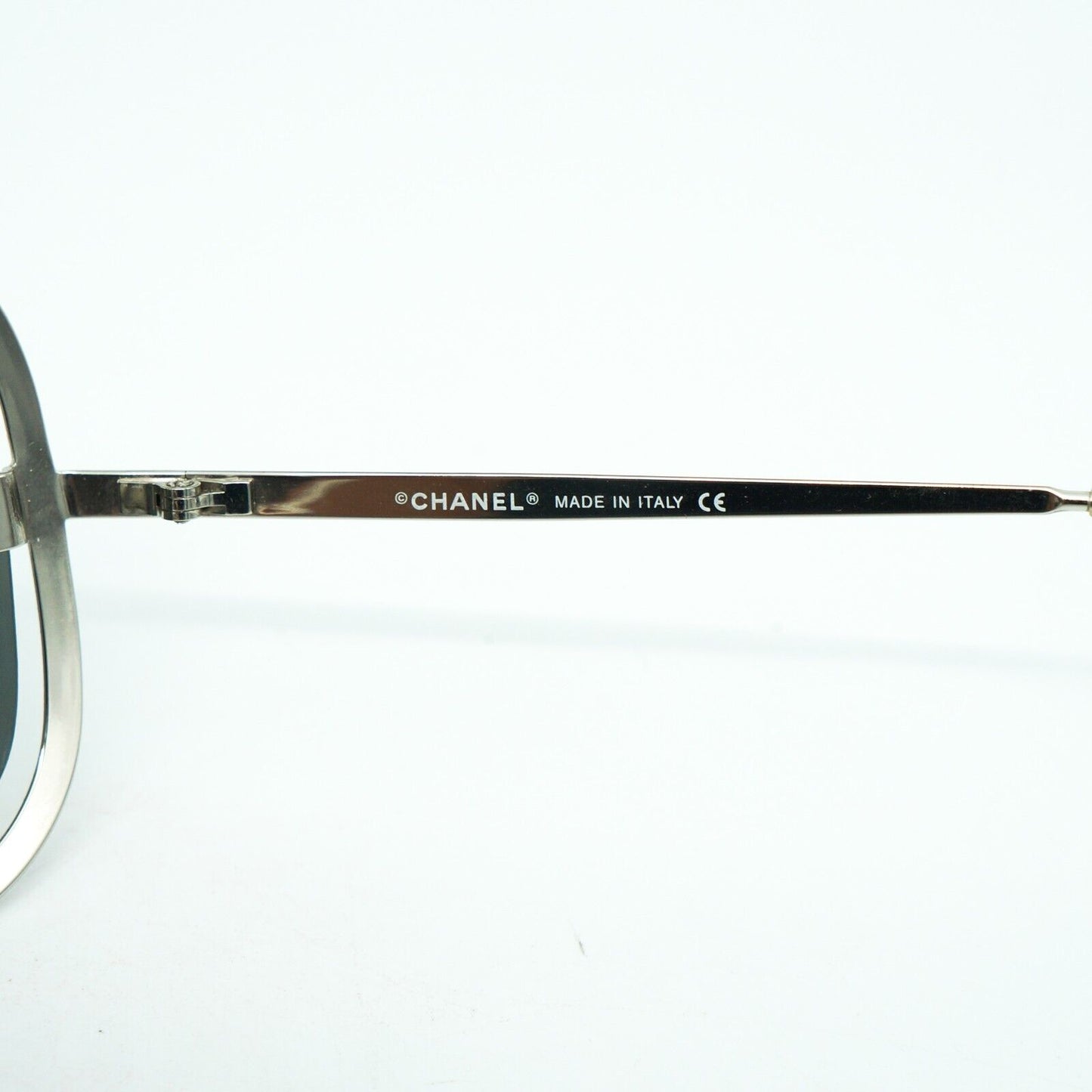 CHANEL 4031 Shield Wrap Silver Sunglasses Vintage 90s 00s