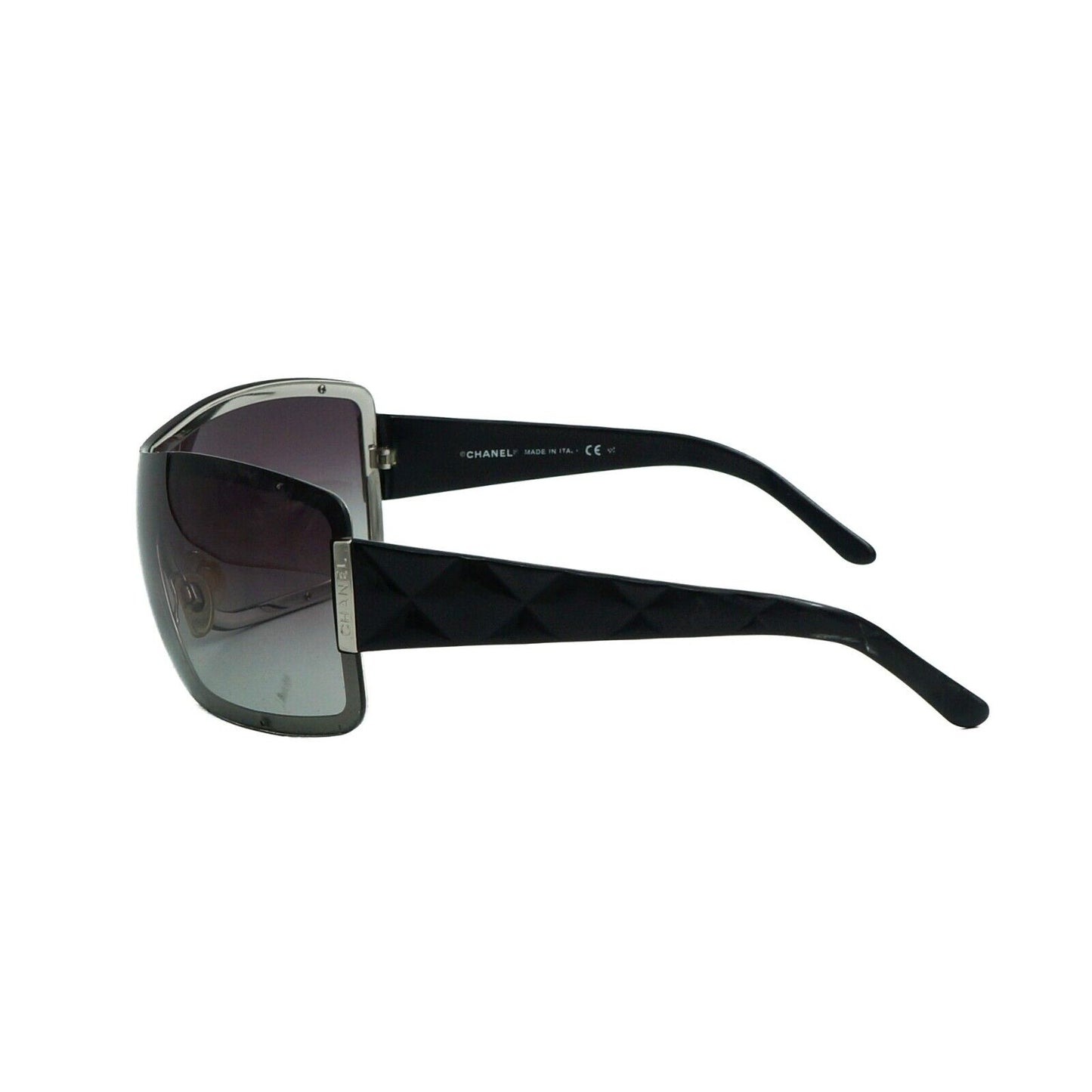 CHANEL 4126 Black Wrap Shield Sunglasses Vintage 00s