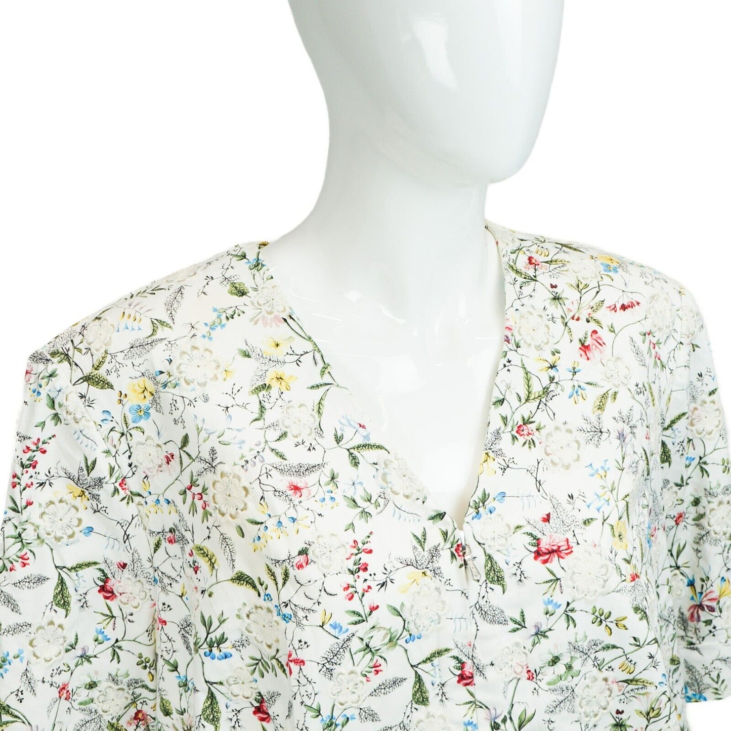 Vintage Floral White Blazer Jacket 00s RIRI