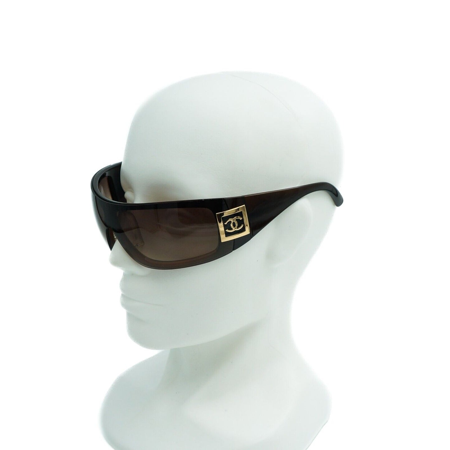 CHANEL 5085 Wrap Mask Brown Sunglasses Vintage 90s 00s