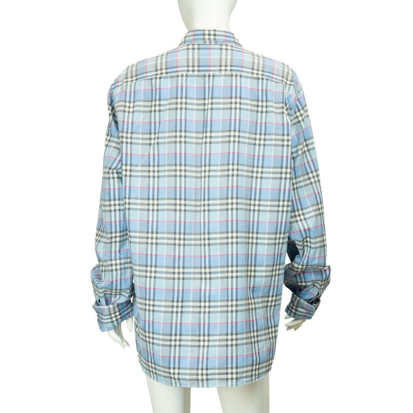 BURBERRY BRIT Check Blue Monogram Shirt VIntage 00s