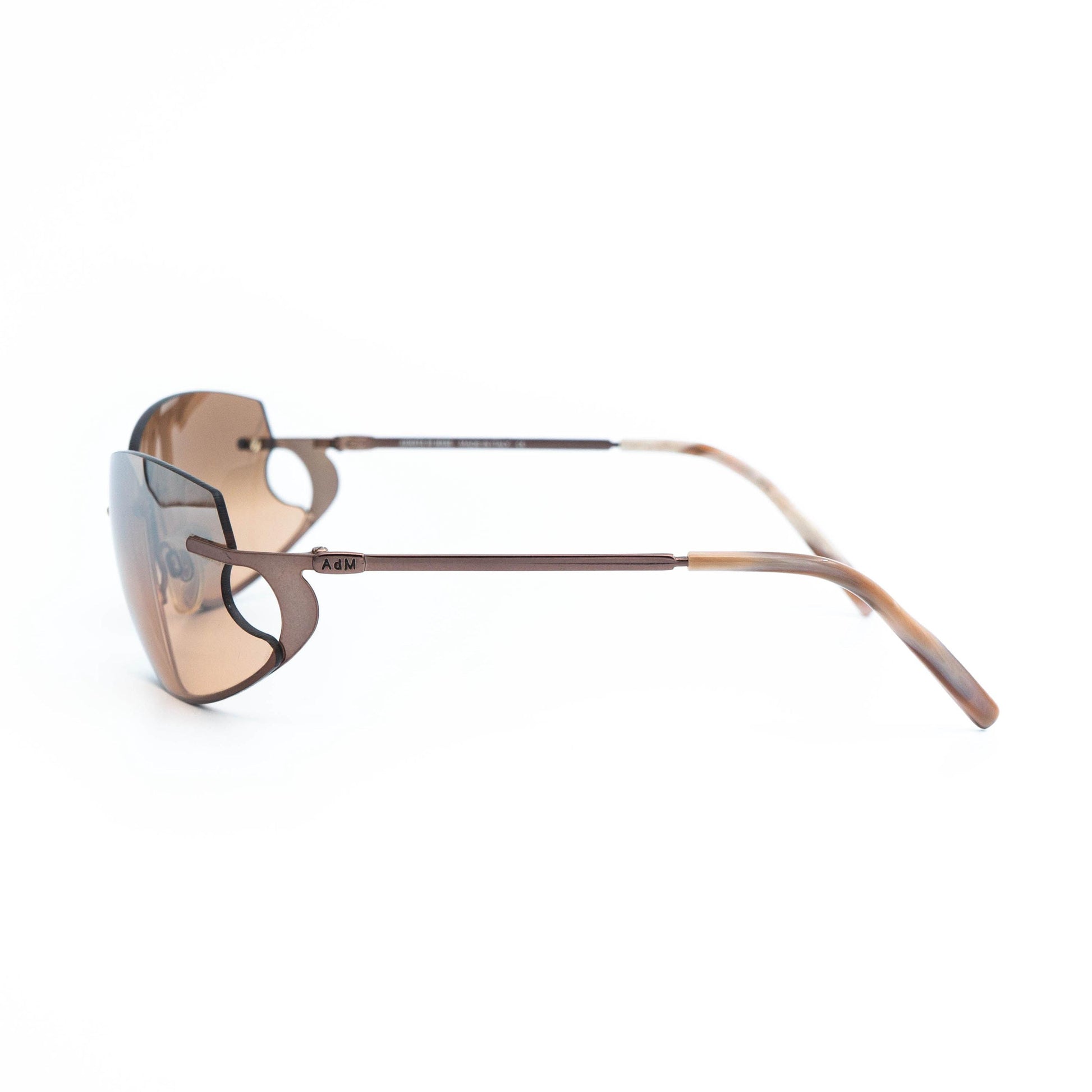 Armata Di Mare ADM S615 rimless brown vintage sunglasses front view
