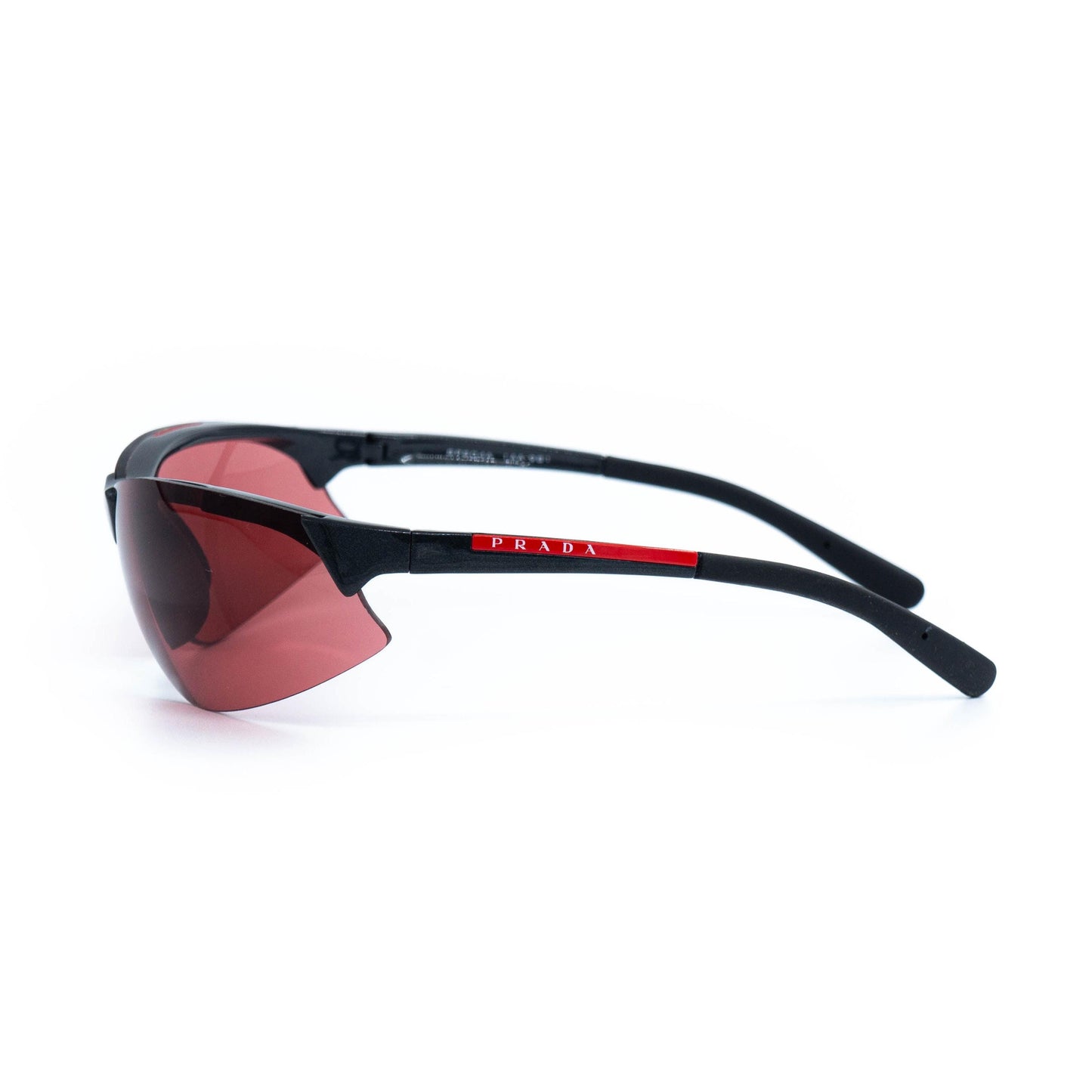 Prada SPS04A red rimless sport sunglasses front view