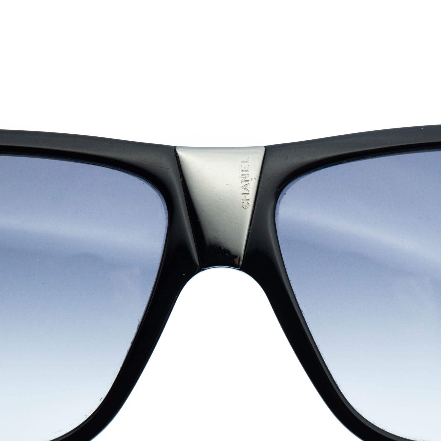 CHANEL 5039 CC Black Shield Vintage Sunglasses