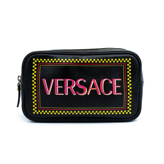 VERSACE Black Pink Waist Crossbody Bag Bumbag