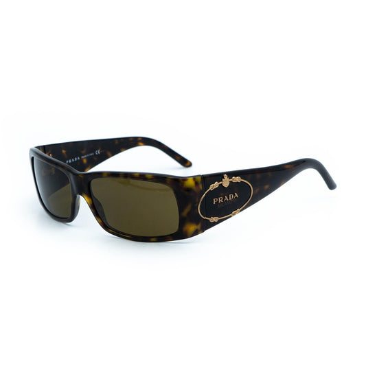 PRADA SPR 10H Brown Gold Sunglasses Vintage 00s