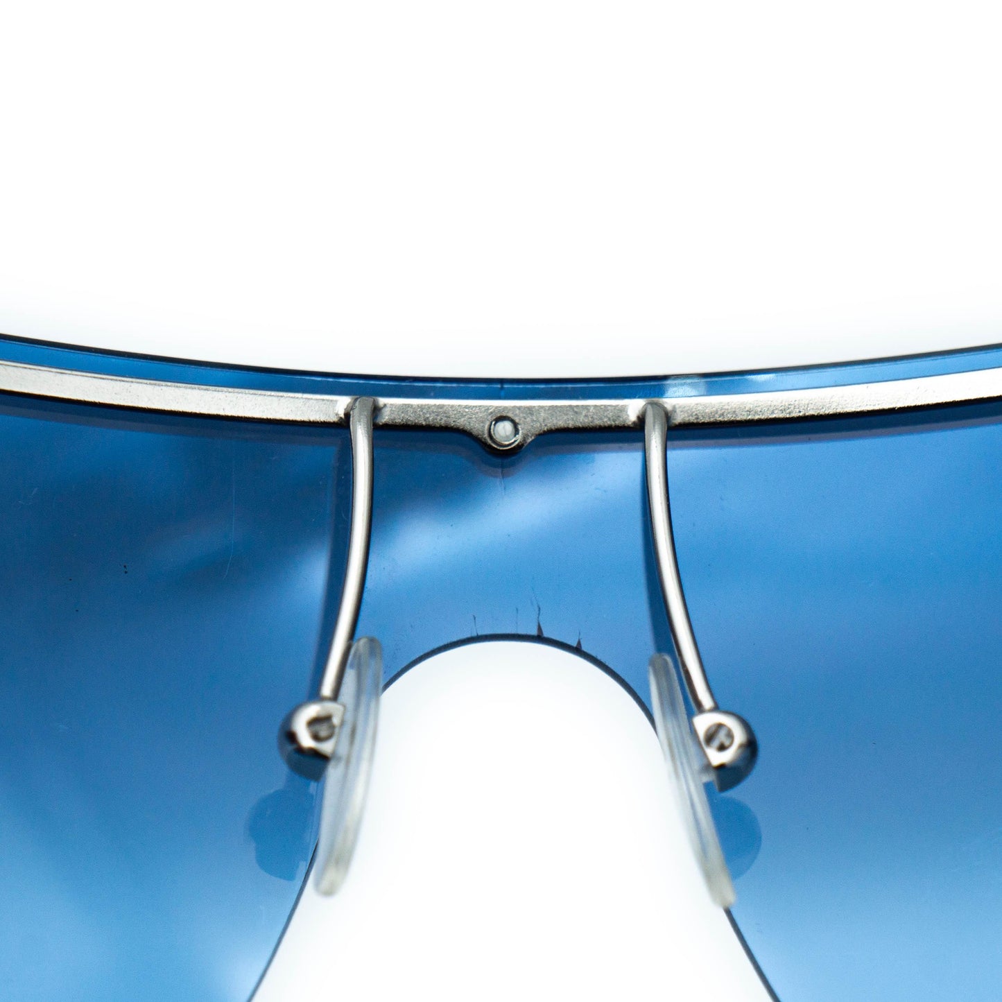 GUCCI GG 2682 Blue Shield Rimless Sunglasses Vintage