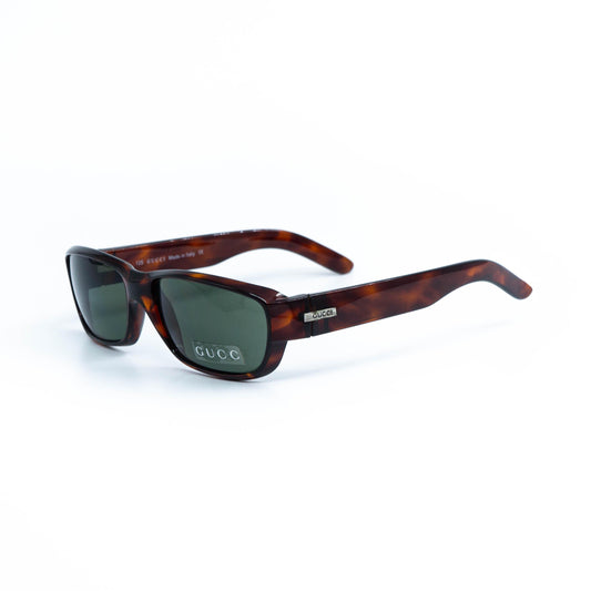 Gucci GG 1410/S oval brown sunglasses front view