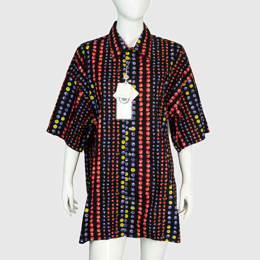 VERSACE Jeans Couture Multicolor Berries Fruit Shirt Vintage