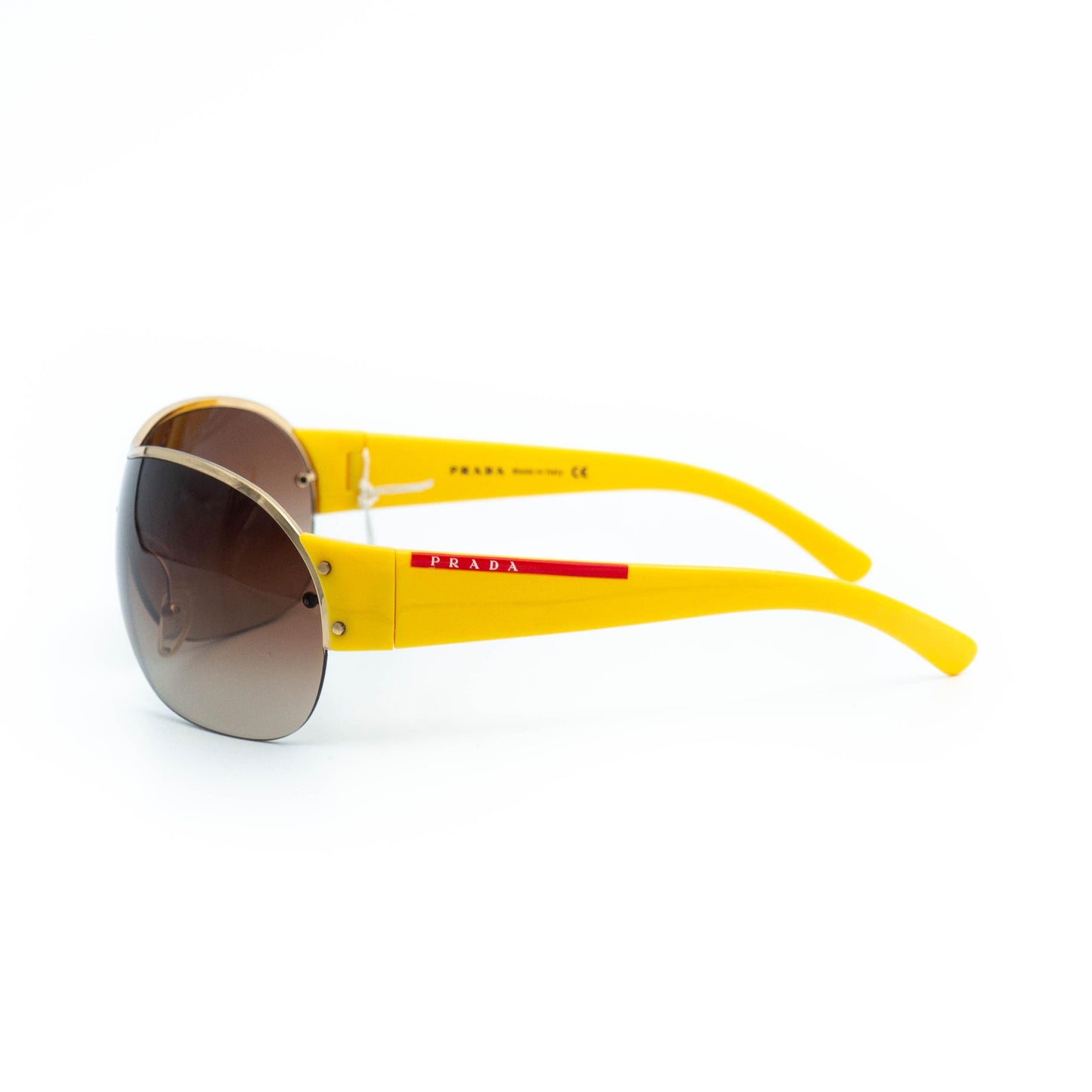 PRADA SPS 53G yellow mask shield vintage sunglasses