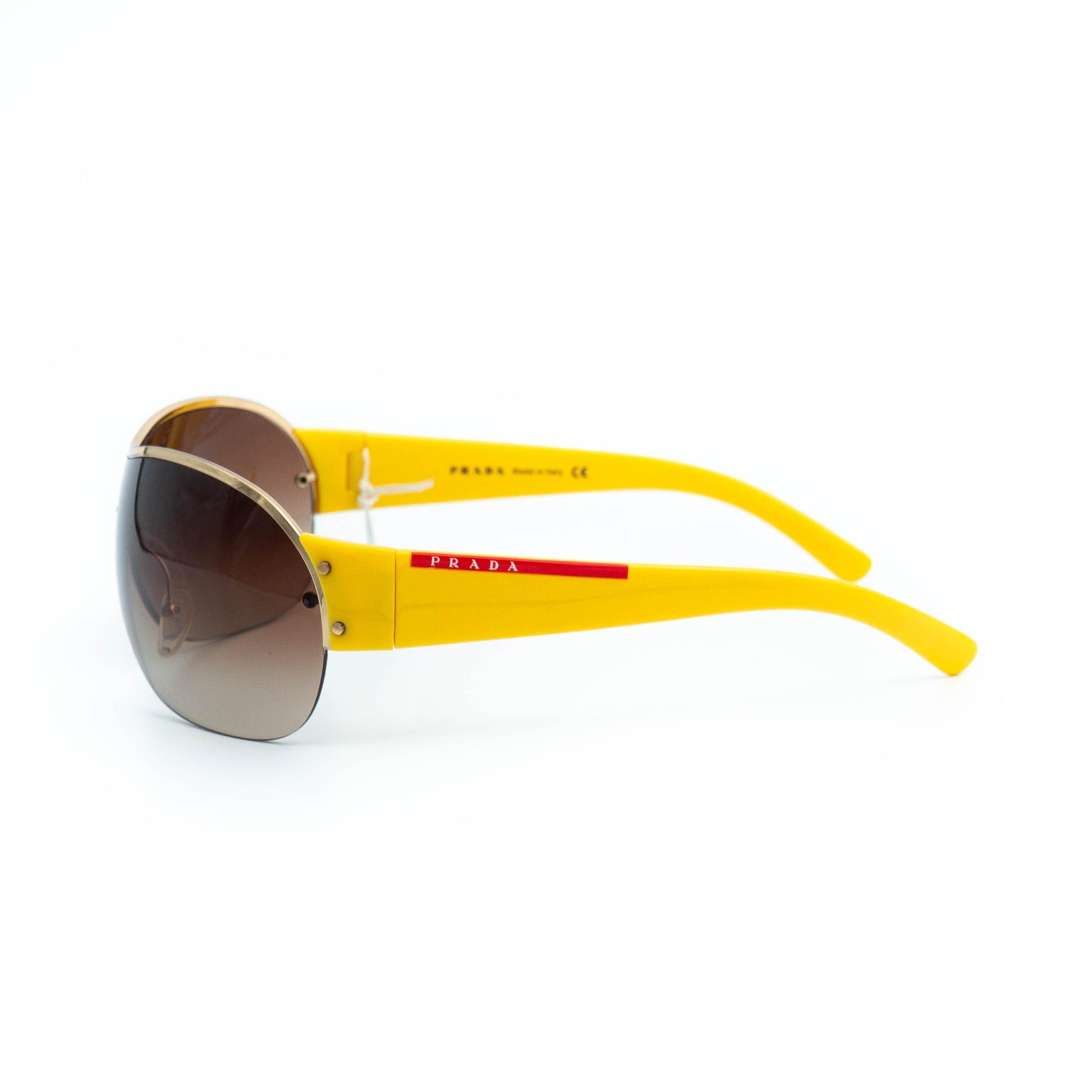 PRADA SPS 53G yellow mask shield vintage sunglasses