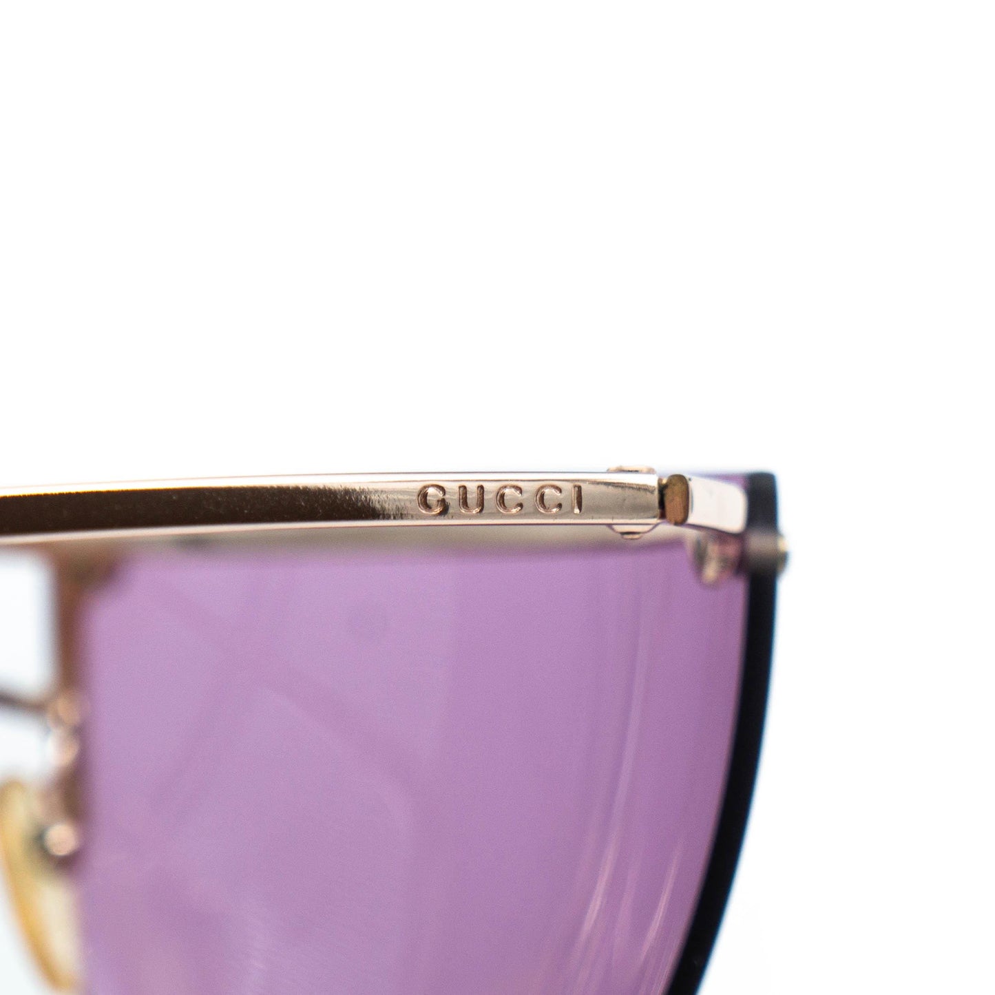 GUCCI GG 2653/S Shield Rimless Purple Sunglasses Vintage