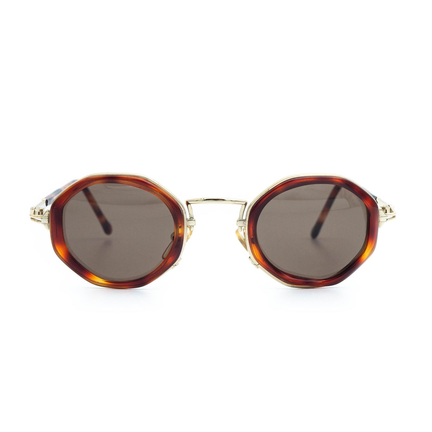 Lancetti 4542 round gold metal vintage sunglasses