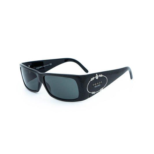 PRADA SPR 11H black rectangular vintage sunglasses