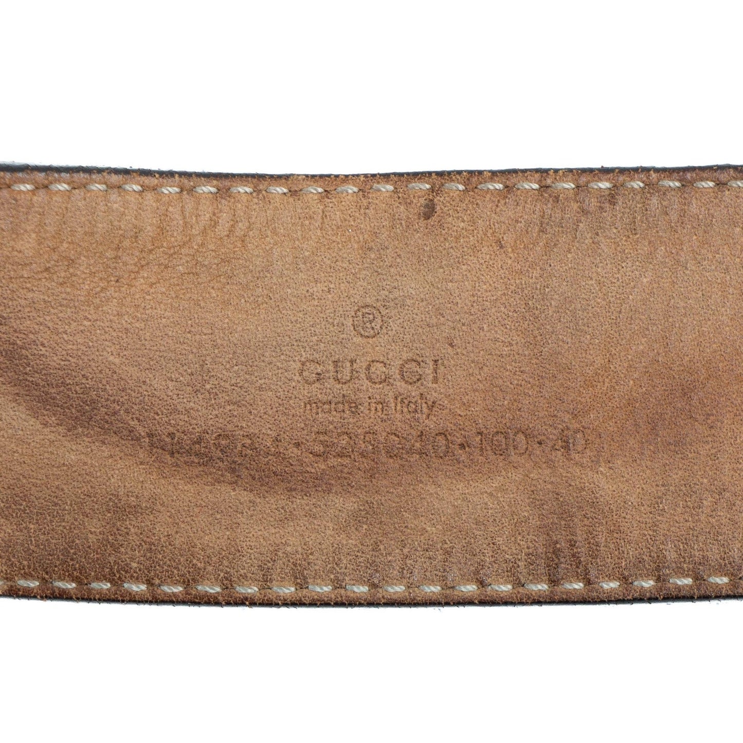 GUCCI GG Logo Belt Dark Blue Vintage 00s