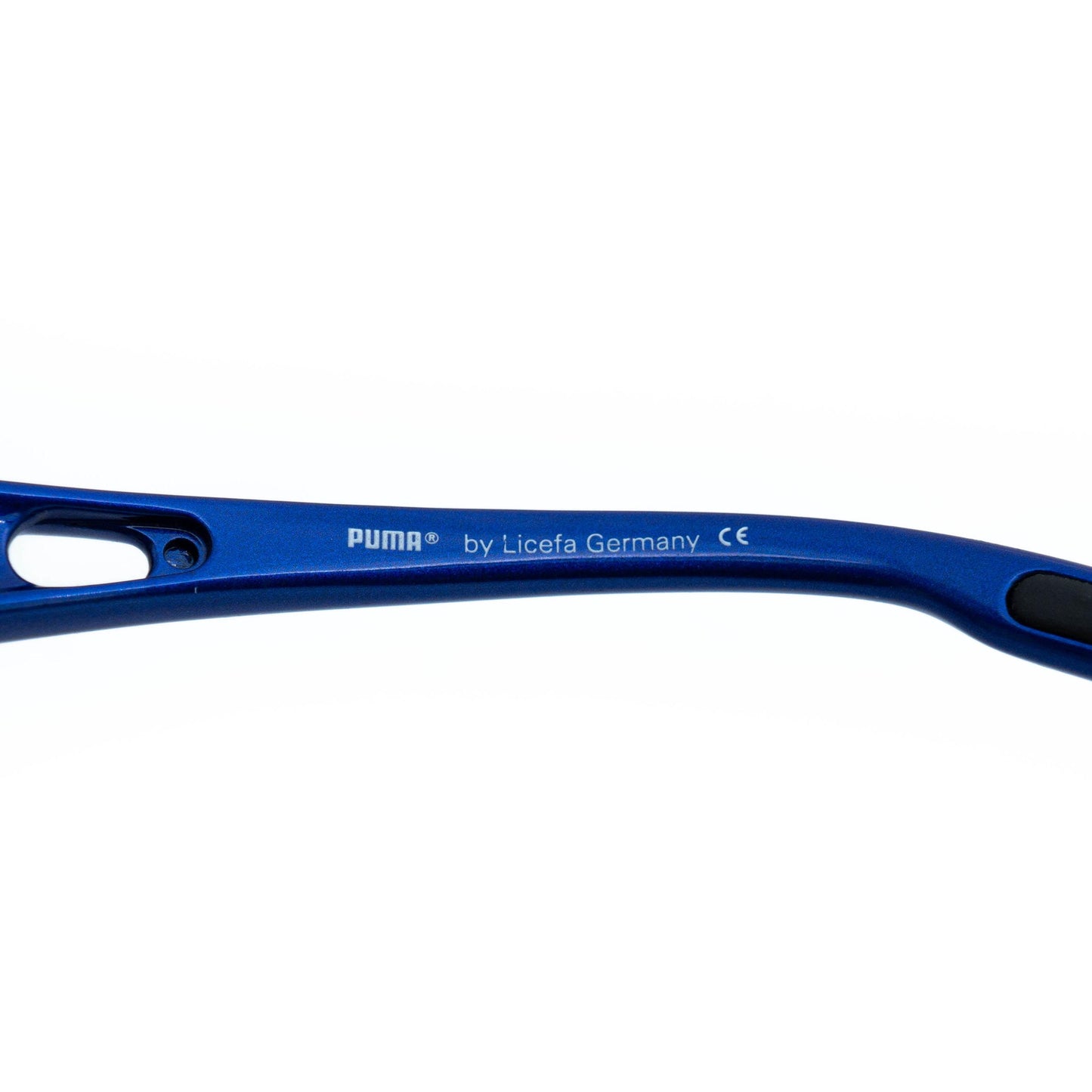 Puma Cyclone 2000s sport sunglasses temple close-up