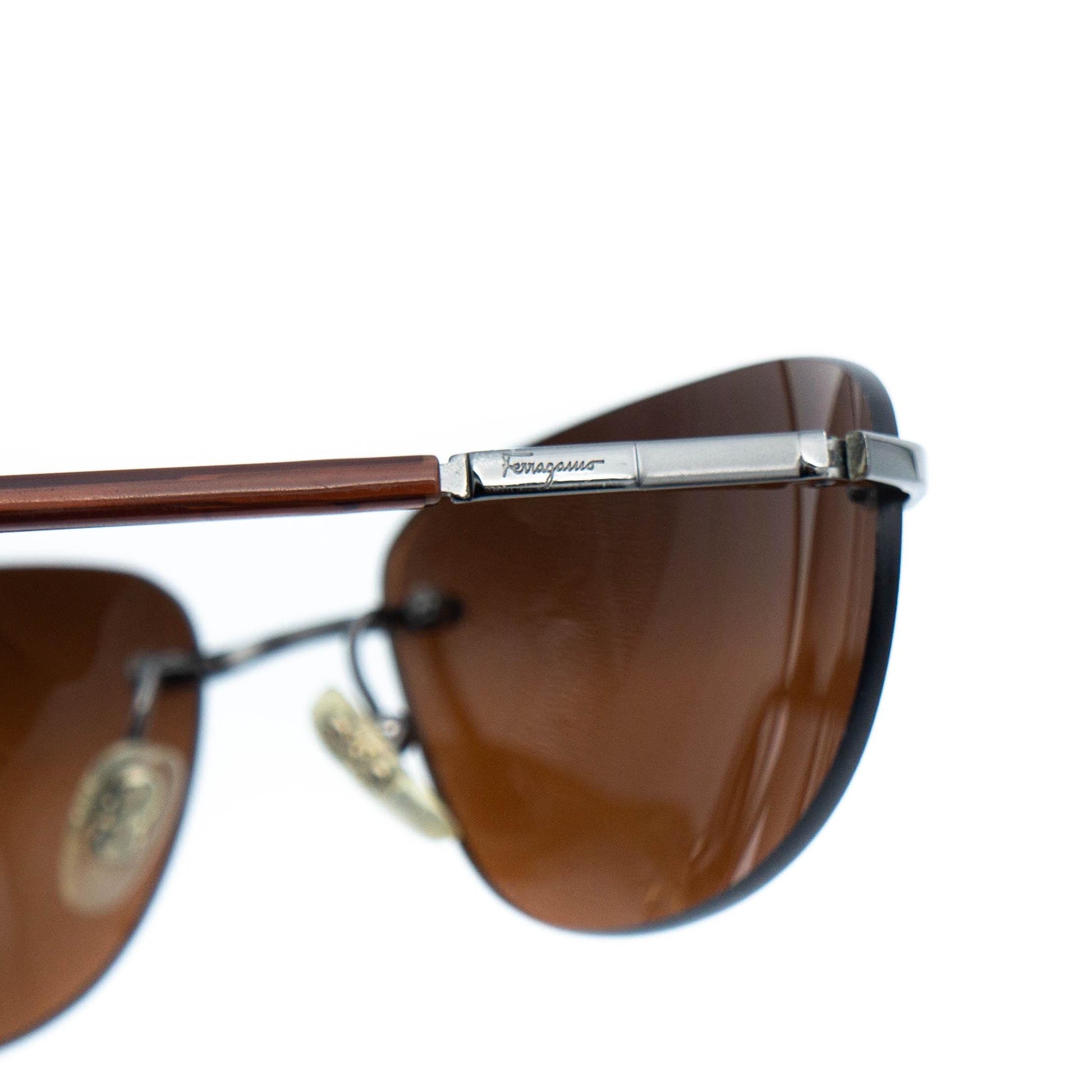 Temple detail with Salvatore Ferragamo engraving