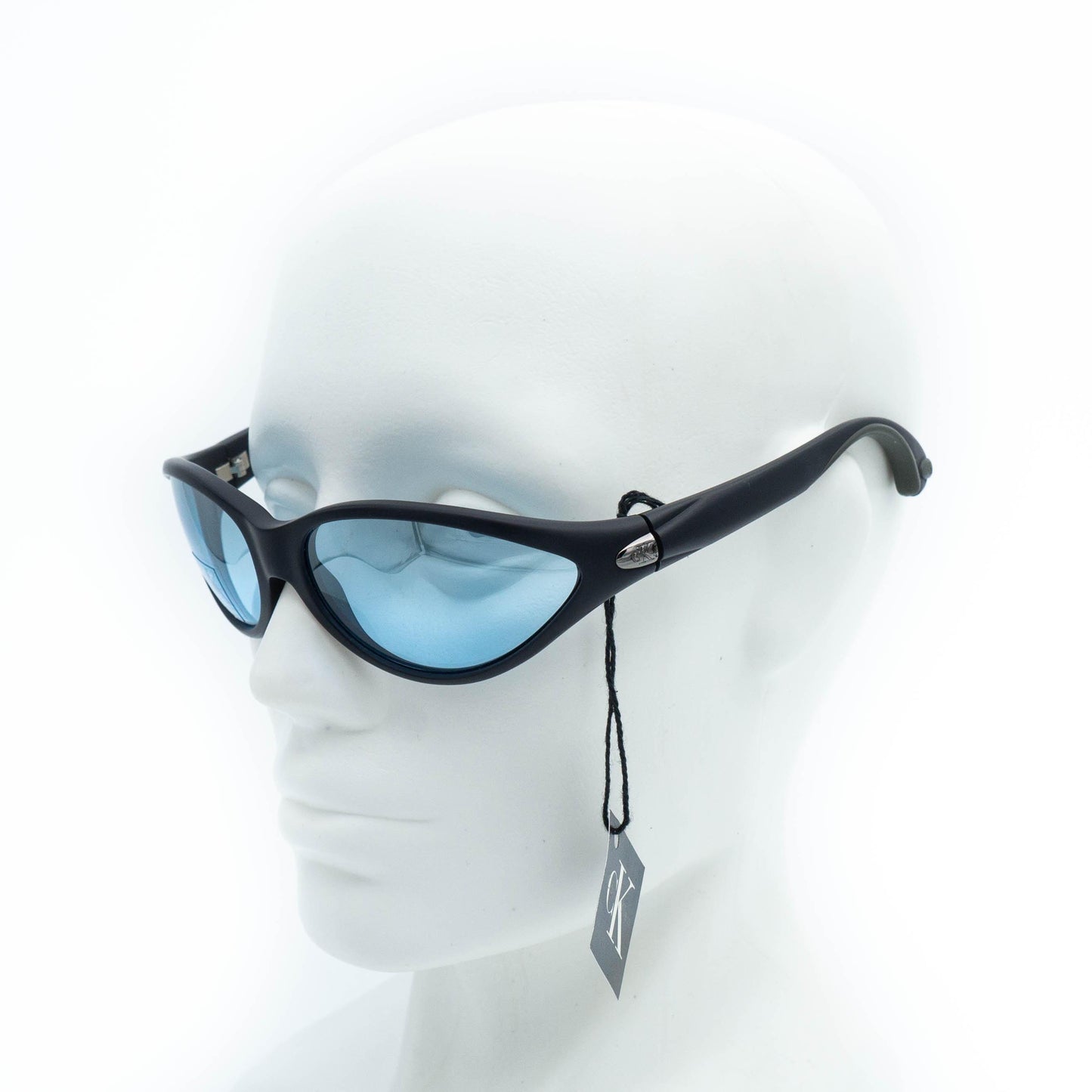 Calvin Klein 3012 Sport Oval black blue vintage sunglasses