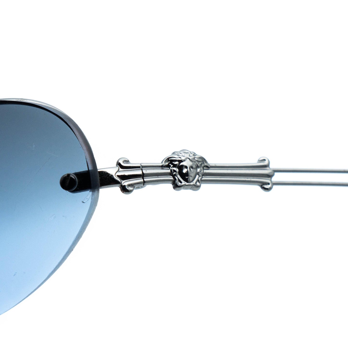 VERSACE mod 2006 Medusa Oval Blue Sunglasses Vintage