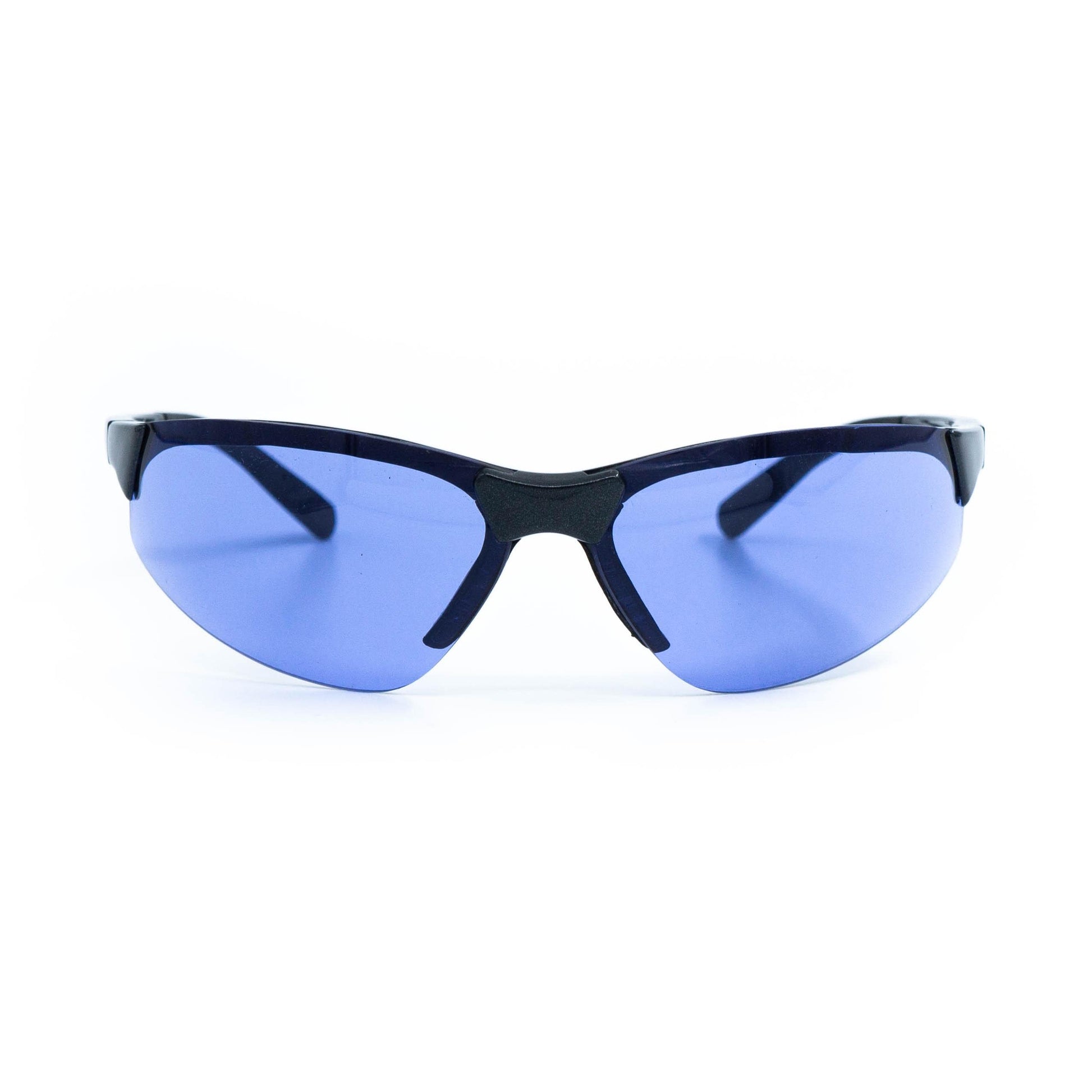 Prada SPS03A blue rimless sport sunglasses front view