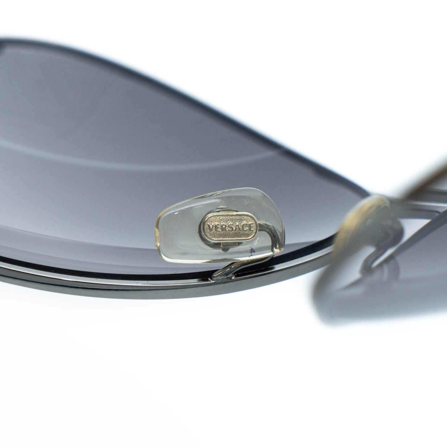 VERSACE mod 2039 Medusa Aviator Black Sunglasses Vintage