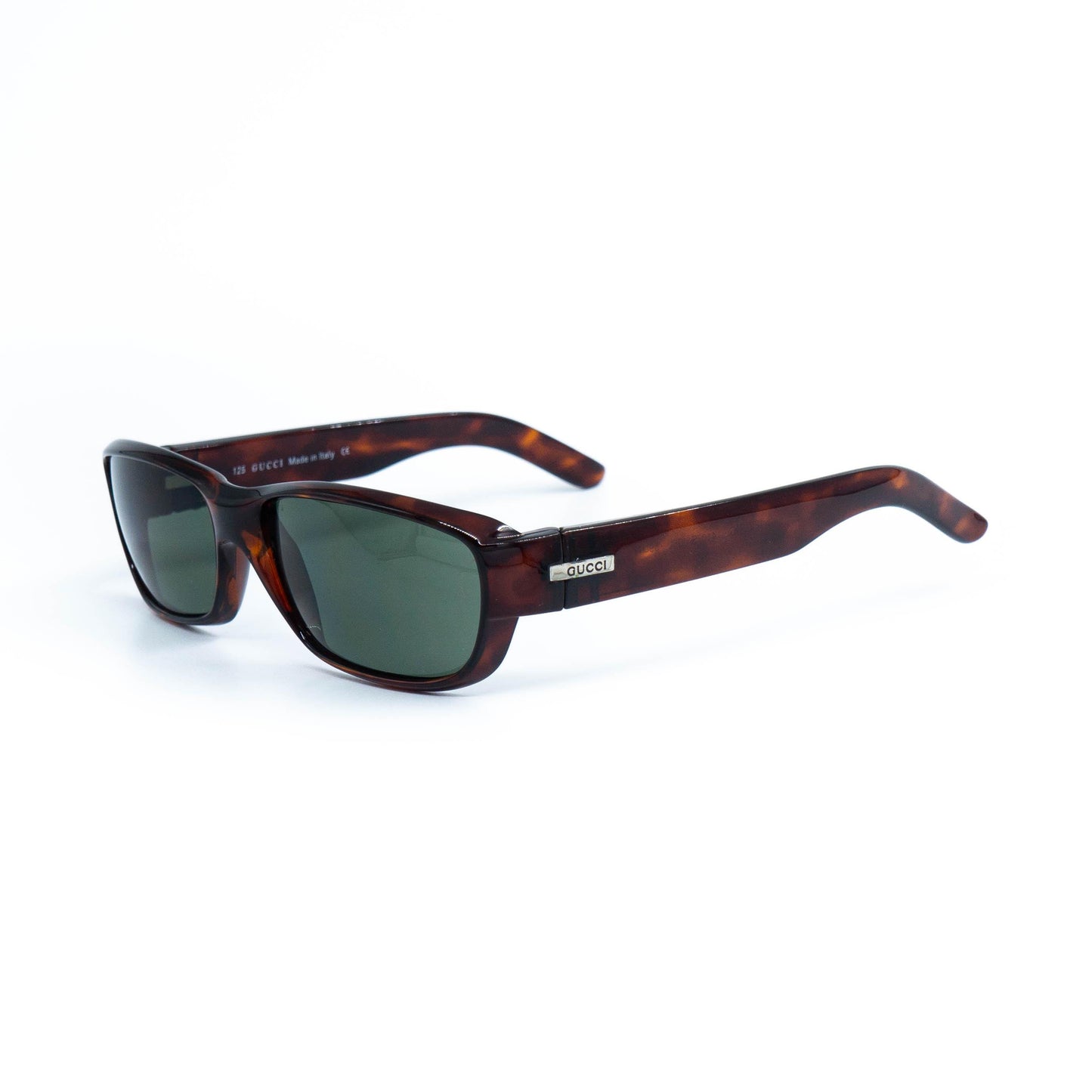 Gucci GG 1410/S oval brown vintage sunglasses front view