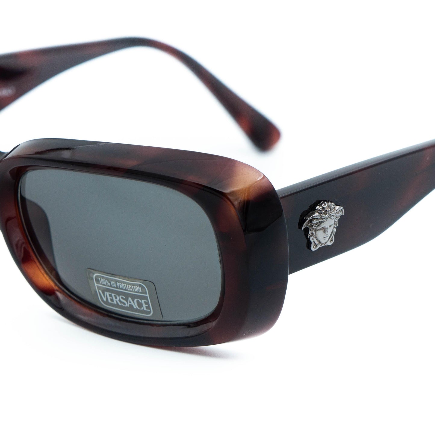 Gianni Versace Mod 493 Medusa Brown Sunglasses Vintage