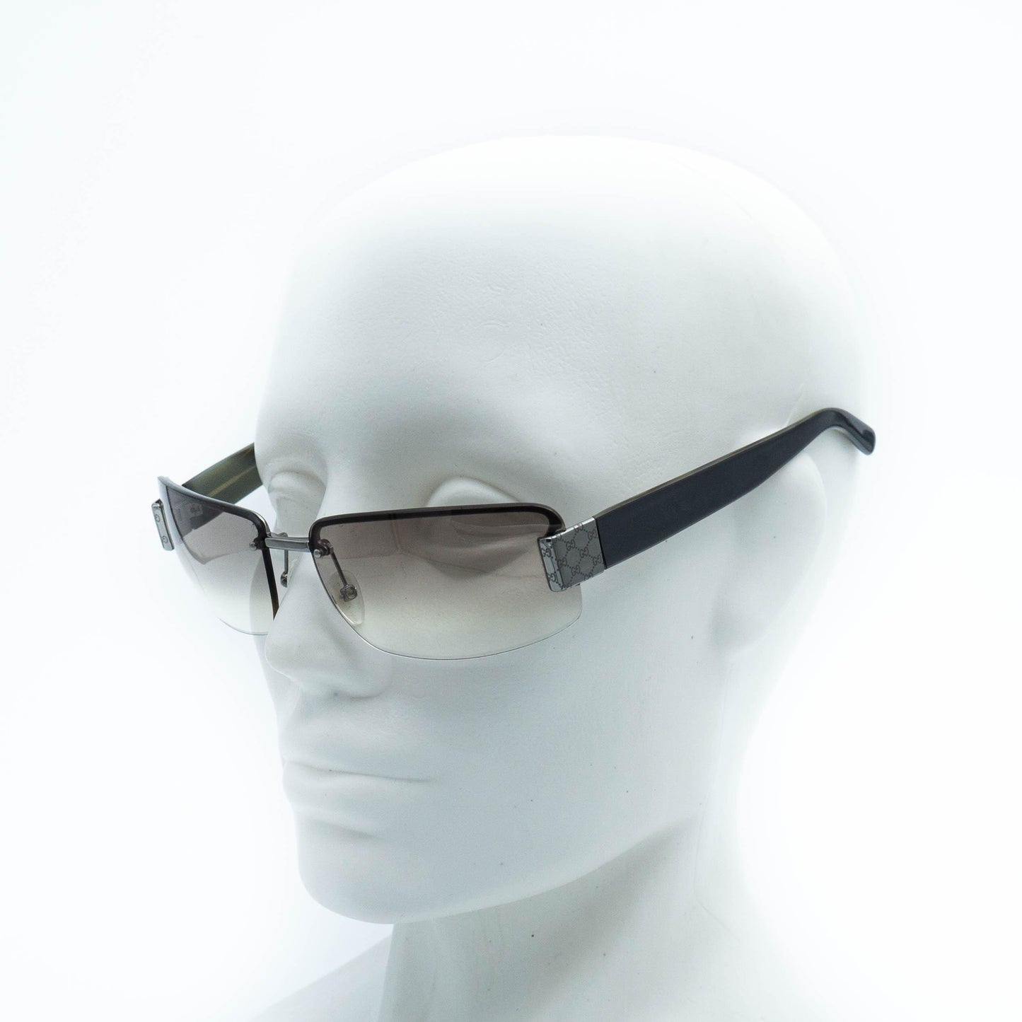 GUCCI GG 1797 silver rimless vintage sunglasses