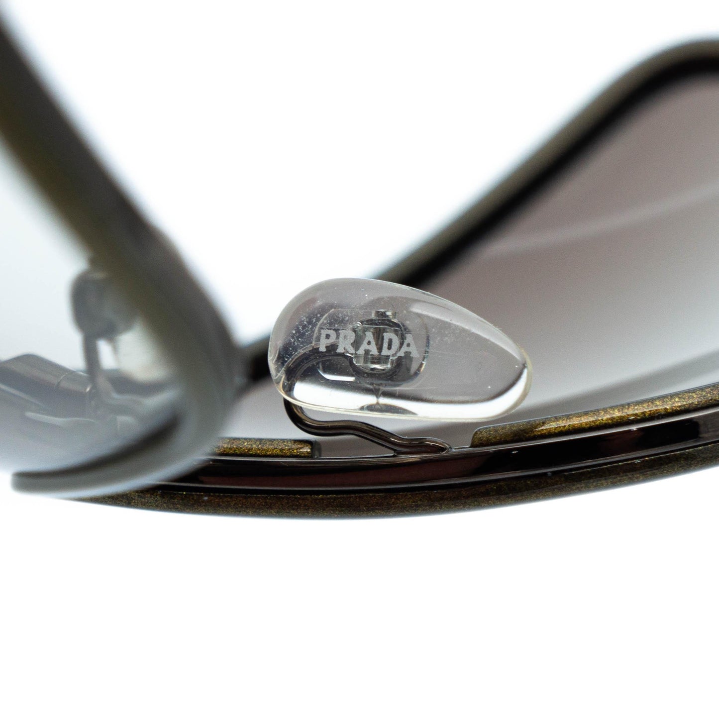 PRADA SPS 55G Green Khaki Shield Mask Sunglasses Vintage