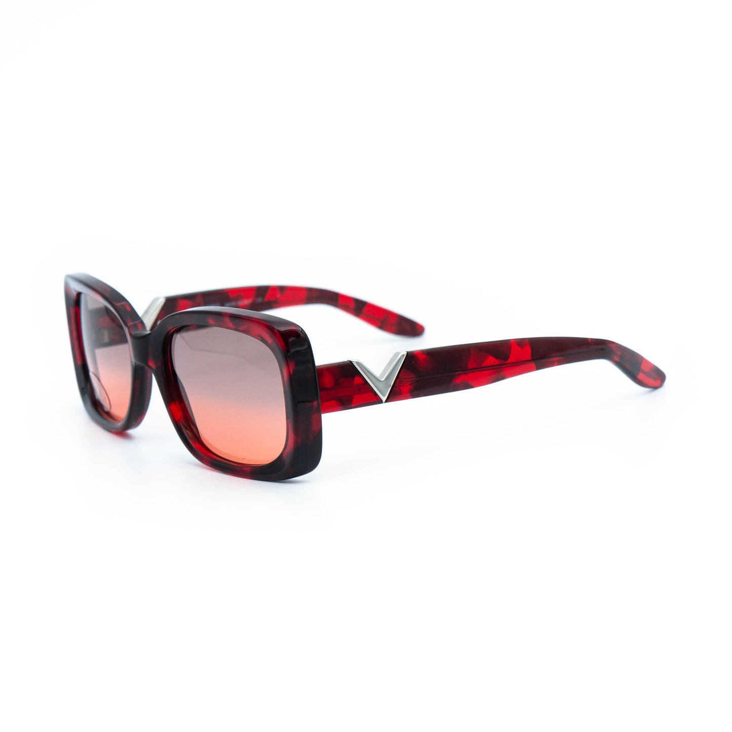 Valentino 5150/S red oversized vintage sunglasses