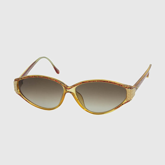 Christian DIOR 2797 Gold Oval Sunglasses Vintage 80s 90s