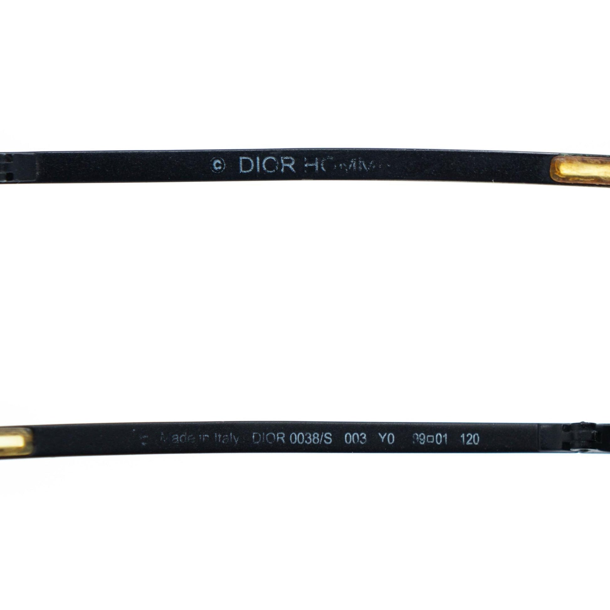 Dior 0038S black aviator shield style sunglasses